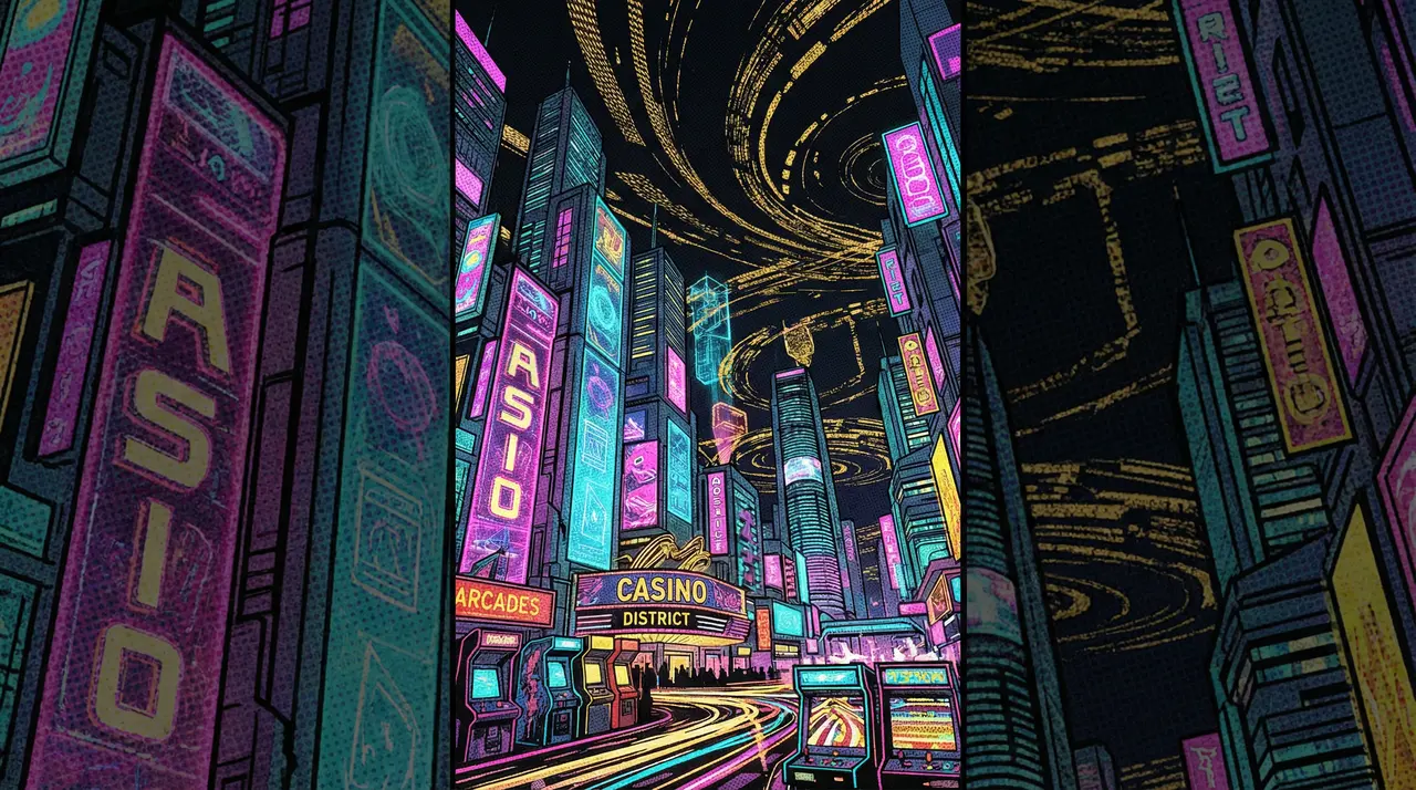 免费彩金 亚博娱乐赛博都市夜景